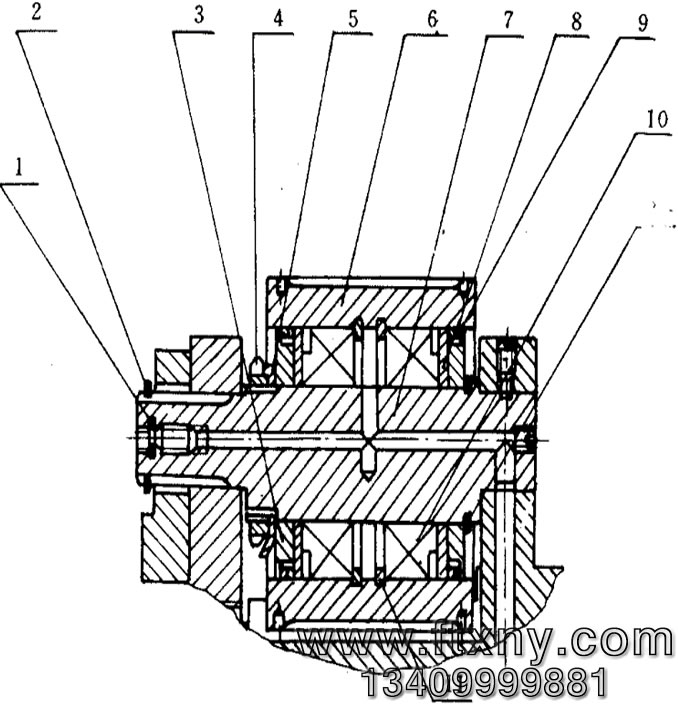 顆粒機壓輥的拆裝圖